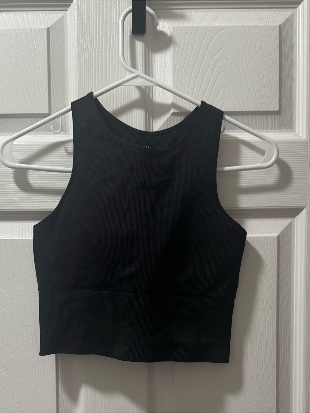 H&M Black Ribbed Crop Tank